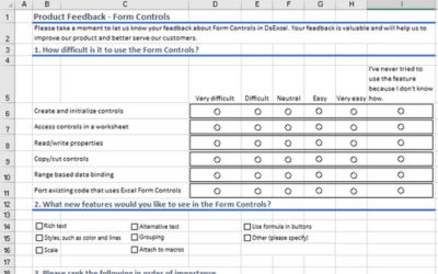 Add Form Controls to Java Excel XLSX File