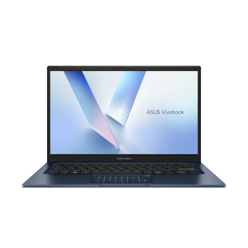 ASUS Vivobook 14 opened at 90-degree from the front view.