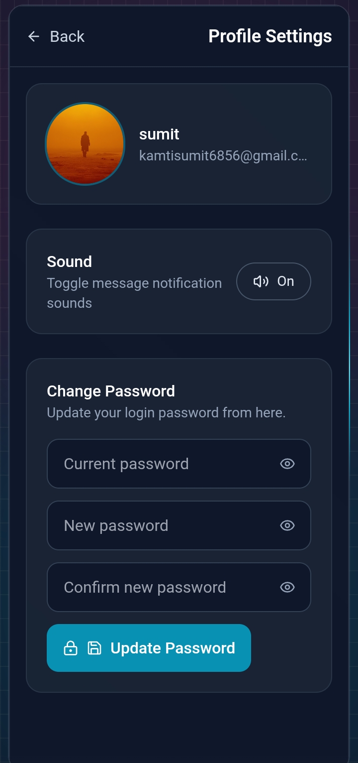 Edit profile mobile