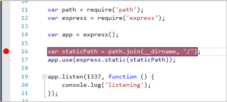 Set a breakpoint