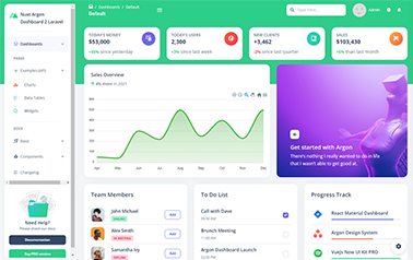 nuxt argon dashboard 2 laravel laravel template