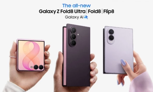 From left to right: Galaxy Z Flip8, Galaxy Z Fold8 Ultra, and Galaxy Z Fold8.