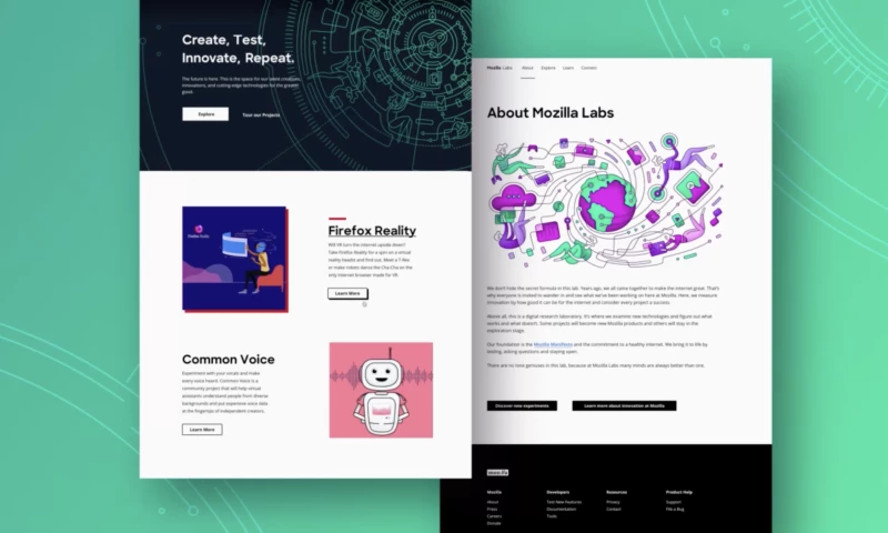Ramotion - Mozilla Labs - Designing a new home for innovative projects by Mozilla.