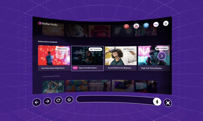 Ramotion - Firefox Reality - Creating a new dimension of Firefox by designing VR user interface for an immersive web browser.
