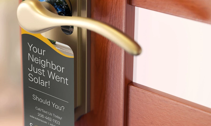 Designed.co - Solterra Solar Door Hanger Design
