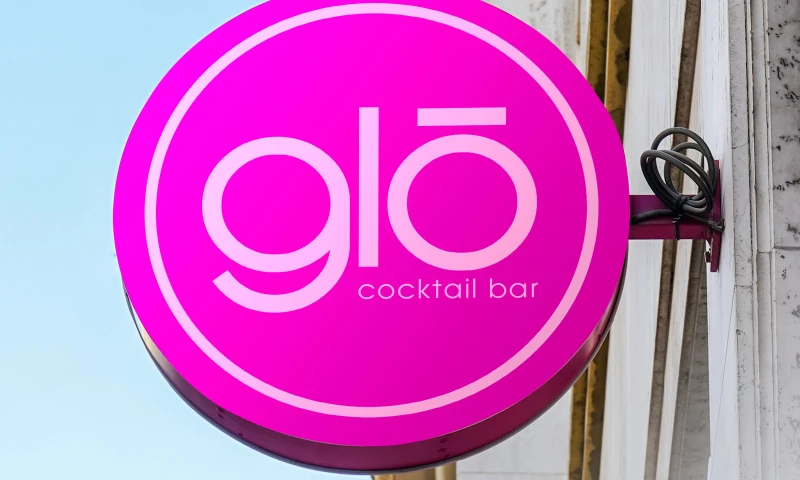 Designed.co - Glo Cocktail Bar Logo & Signage Design