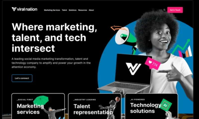 Clear Digital - Viral Nation Website Redesign & Branding