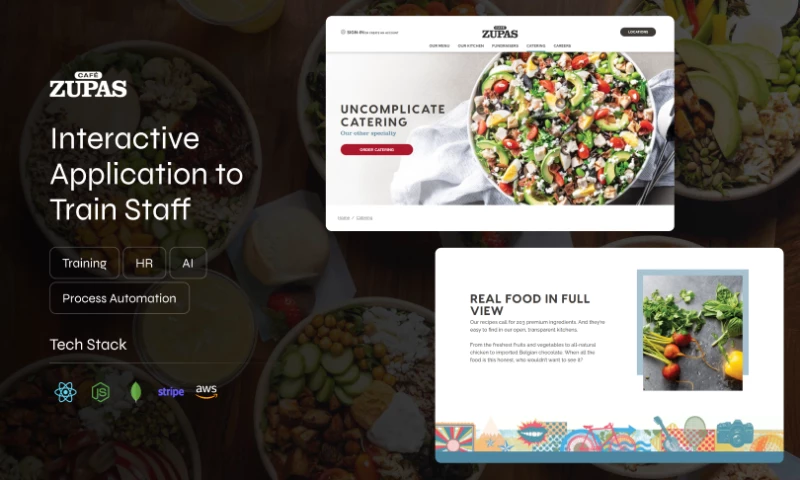 Origami Studios - Cafe Zupas | Restaurant Recruitment Web Application