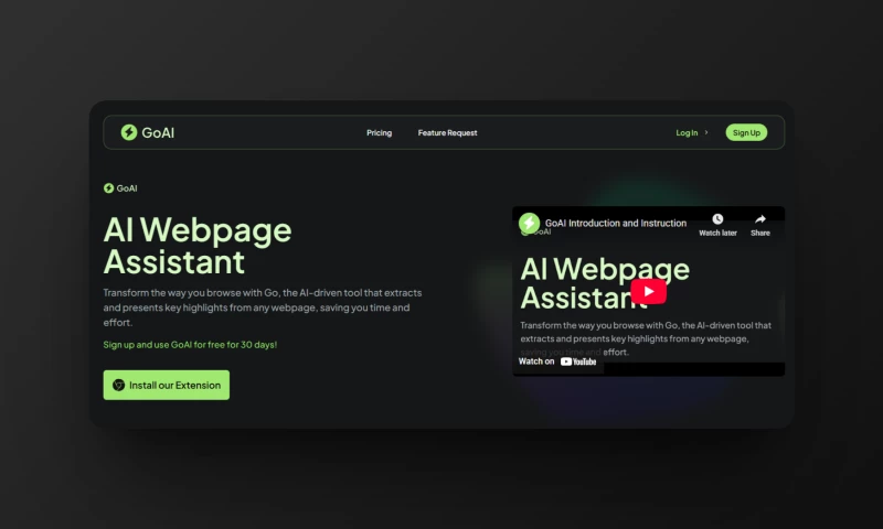 Right Tail - GoAI AI - Webpage Assistant & Browser Extension