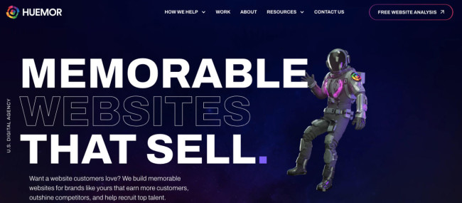Huemor homepage-screenshot