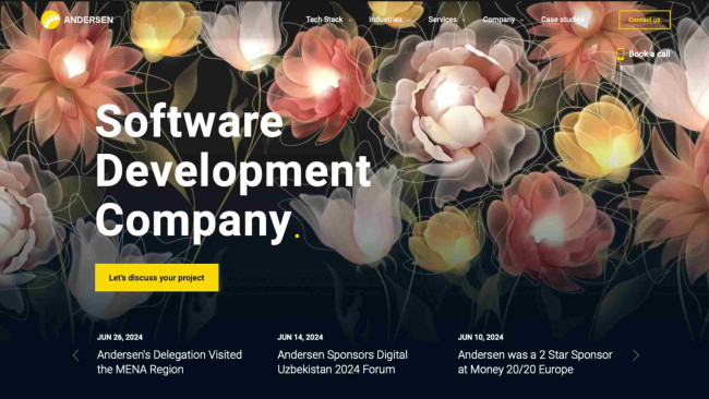 Andersen homepage-screenshot