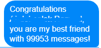 Message sent by Python