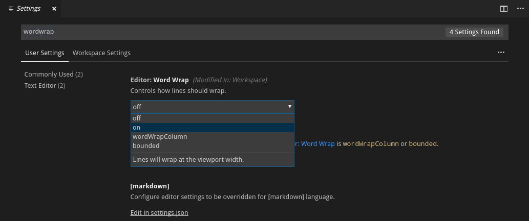 Edit a Setting