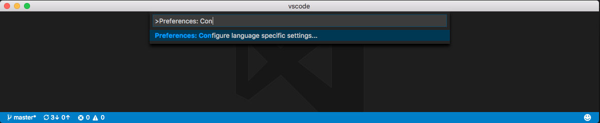 Configure language-specific settings command