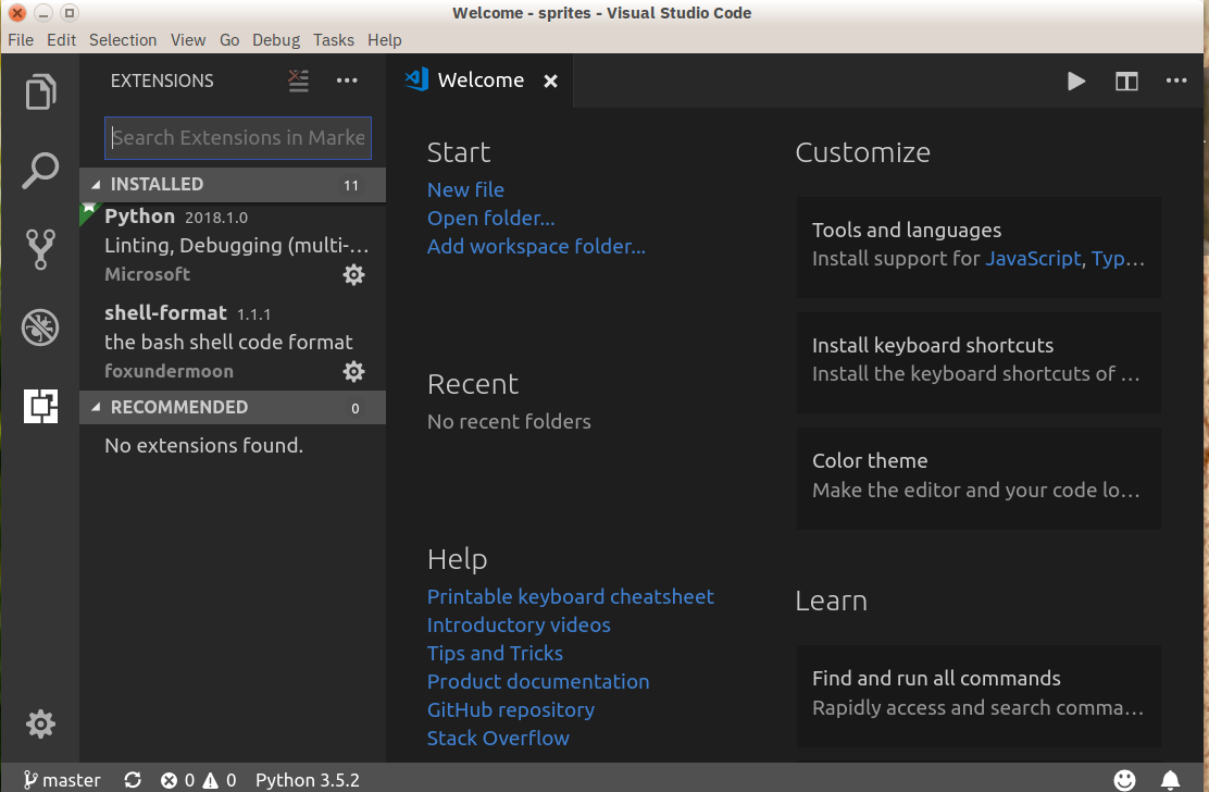 Visual Studio Code editor