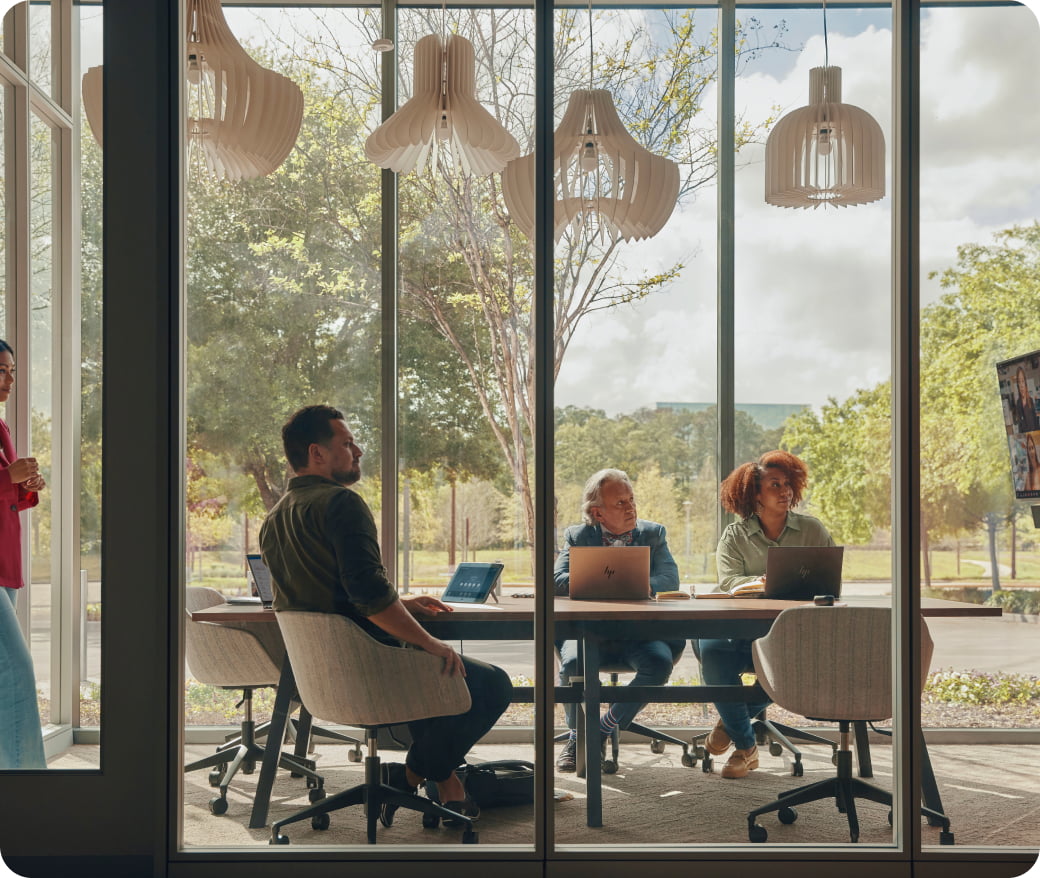 Team of people  working together showing collaboration when working from anywhere