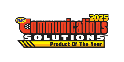 TMC Communications SOLUTIONS 2025 Product Of The Year badge.